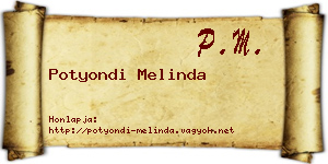 Potyondi Melinda névjegykártya